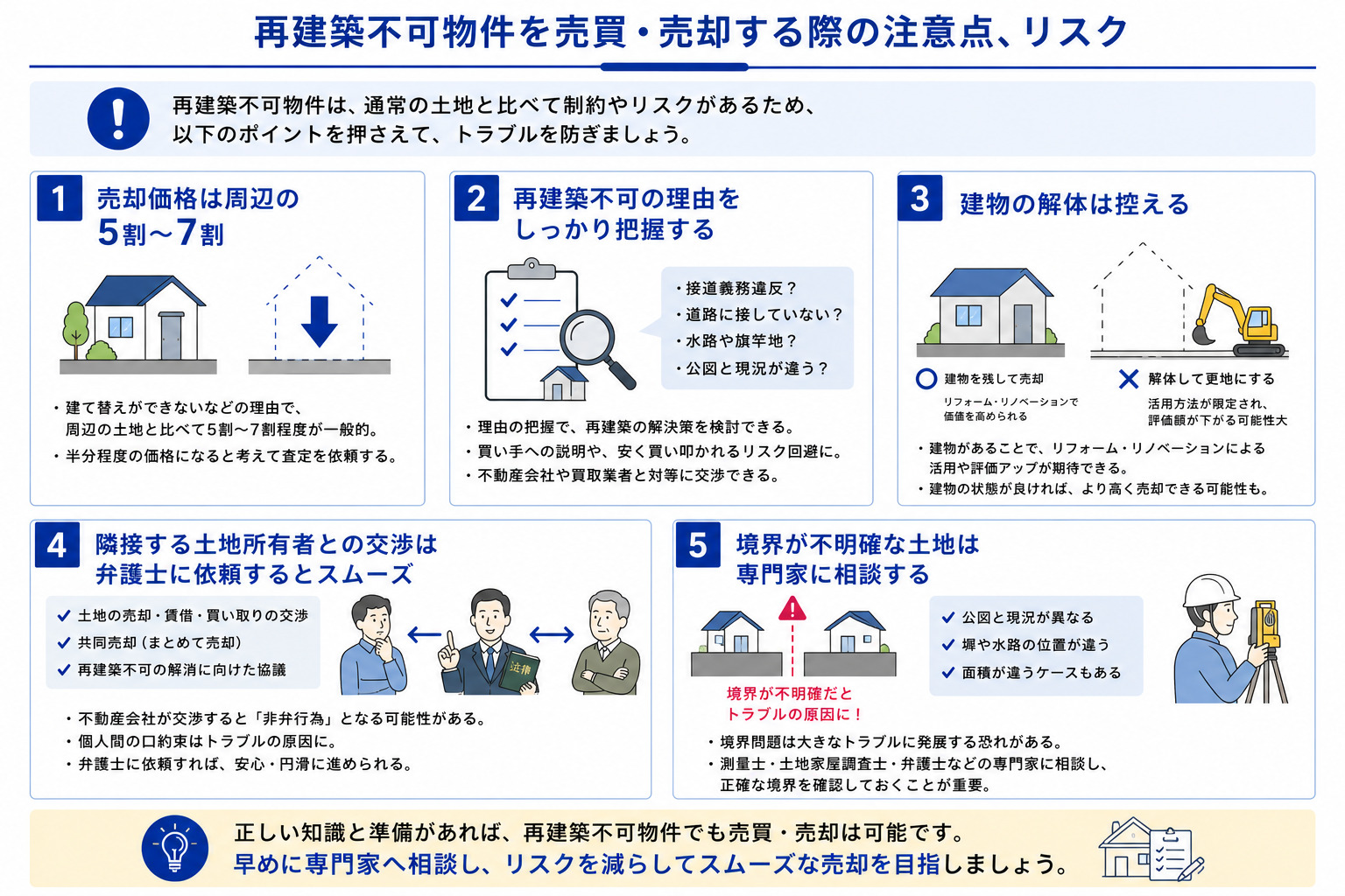 再建築不可物件を売買・売却する際の注意点、リスク
