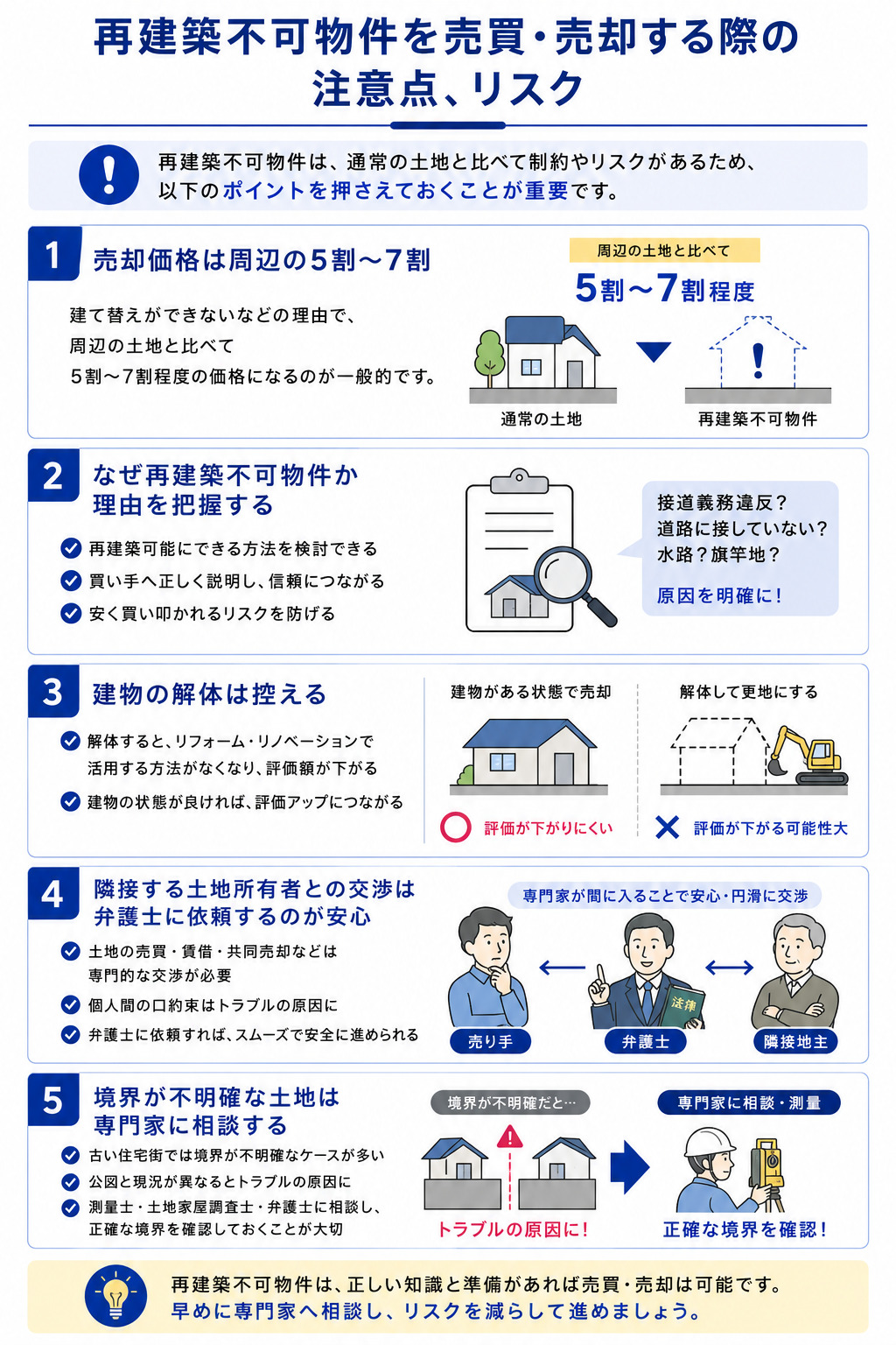 再建築不可物件を売買・売却する際の注意点、リスク